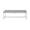 Armen Living Royal 4 Piece White Aluminum and Teak Outdoor Seating Set with Light Gray Cushions 840254332874 - alternate 7